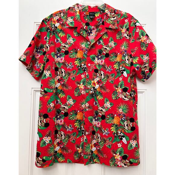 Disney Mickey Tropical Men’s Short Sleeve Shirt Size XL Excellent Condition - Picture 2 of 8